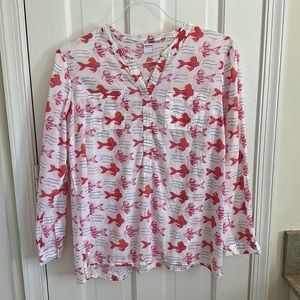 Rikshaw Design shirt- pink and orange fish!